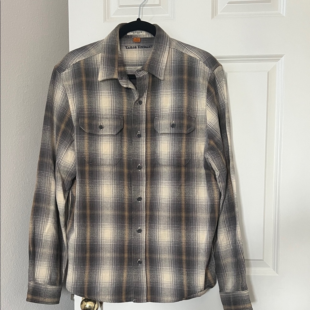 Plaid Button-Up Shirt